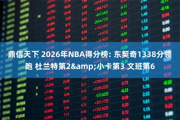 鼎信天下 2026年NBA得分榜: 东契奇1338分领跑 杜兰特第2&小卡第3 文班第6